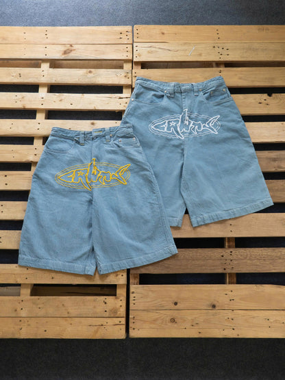 Embroidery Denim Jorts